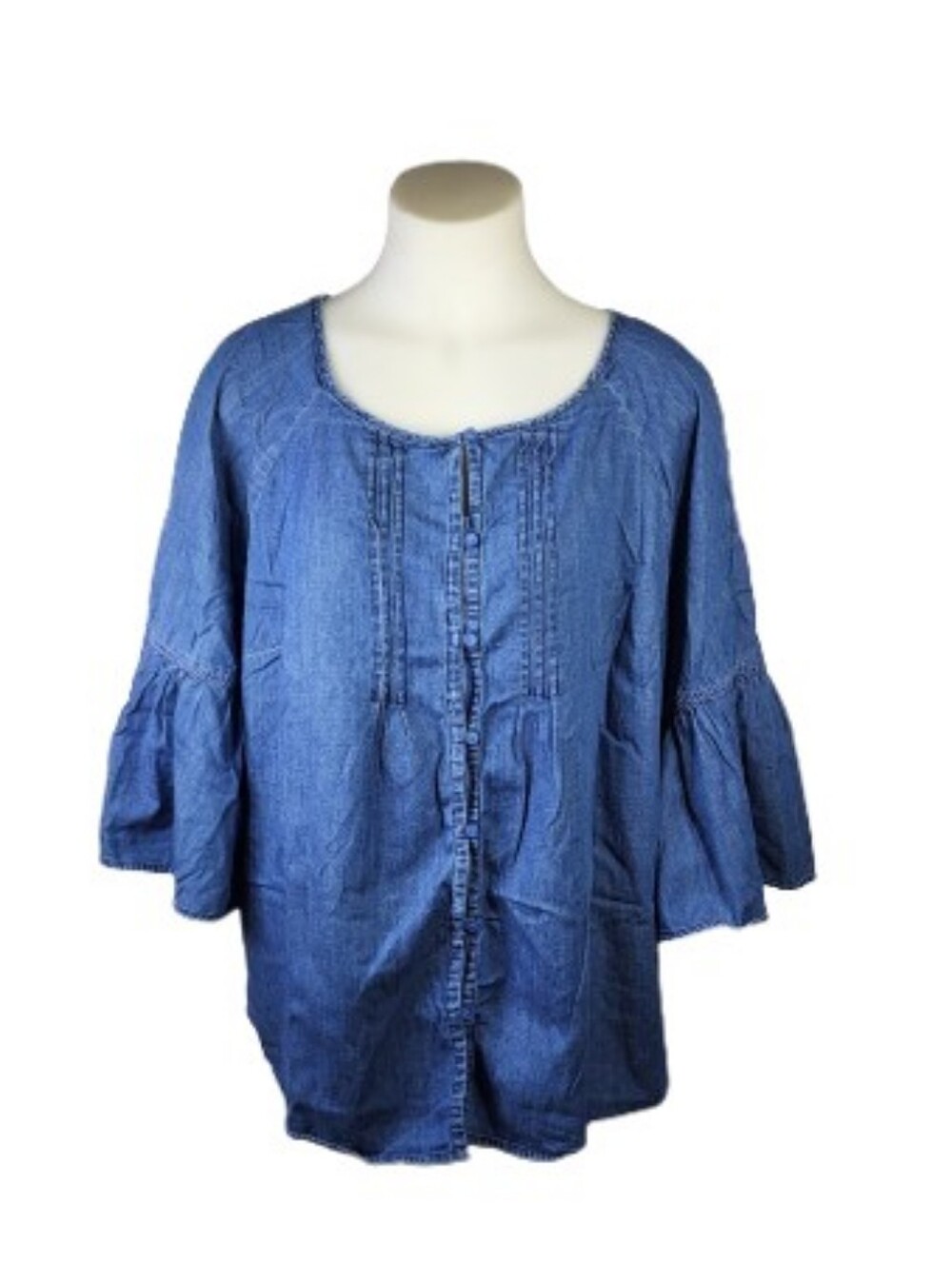 Cato Denim Button Down Top Sz 18/20W
